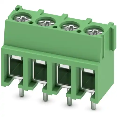 Leiterplattenklemme, 4-polig, RM 5 mm, 0,5-4,0 mm², 32 A, Schraubanschluss, grün, 1935792 Beliebt