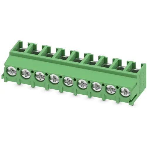 Leiterplattenklemme, 9-polig, RM 5 mm, 0,5-4,0 mm², 32 A, Schraubanschluss, grün, 1987795 Expressversand