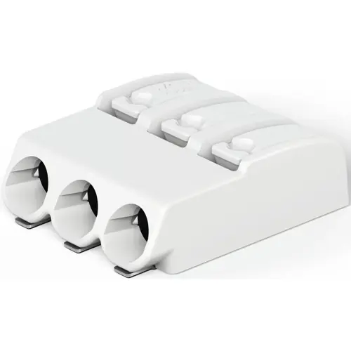 Sonderaktion Leiterplattenklemme, 3-polig, RM 4 mm, 0,2-0,75 mm², 9 A, Push-in Käfigklemme, weiß, 2060-453/998-404