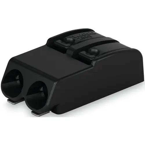 Leiterplattenklemme, 2-polig, RM 4 mm, 0,2-0,75 mm², 9 A, Push-in Käfigklemme, schwarz, 2060-472/998-404 Top-Seller