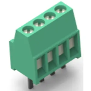 Leiterplattenklemme, 4-polig, RM 2.54 mm, 0,05-1,3 mm², 10 A, Schraubanschluss, grün, 282834-4 Schnäppchen