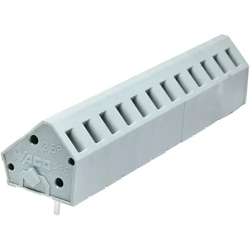 Leiterplattenklemme, 12-polig, RM 5 mm, 0,08-2,5 mm², 24 A, Käfigklemme, grau, 236-112 Heißes Angebot