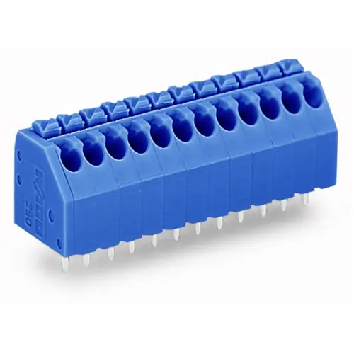 Online Kaufen Leiterplattenklemme, 10-polig, RM 3.5 mm, 0,2-1,5 mm², 8 A, Push-in Käfigklemme, blau, 250-110/000-006