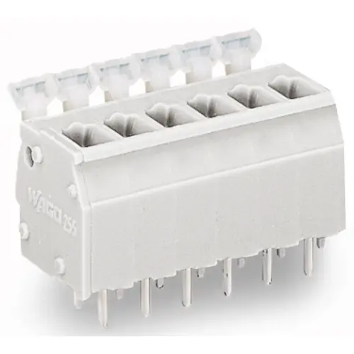 Leiterplattenklemme, 6-polig, RM 5 mm, 0,08-2,5 mm², 16 A, Käfigklemme, hellgrau, 255-406/000-009/999-950 Jetzt Bestellen