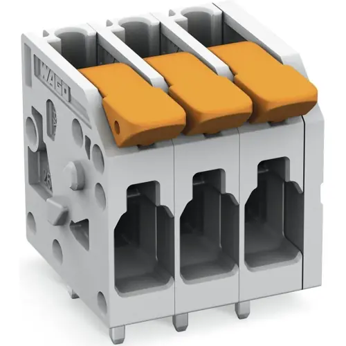 Sonderaktion Leiterplattenklemme, 2-polig, RM 5 mm, 0,2-4,0 mm², 32 A, Push-in Käfigklemme, grau, 2604-1102