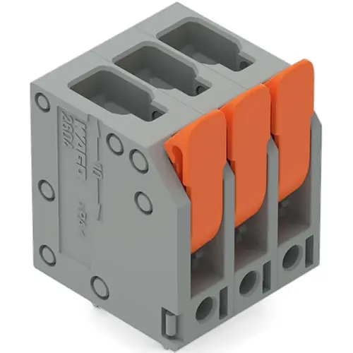 Direkt Vom Hersteller Leiterplattenklemme, 4-polig, RM 5 mm, 0,2-4,0 mm², 32 A, Push-in Käfigklemme, grau, 2604-3104