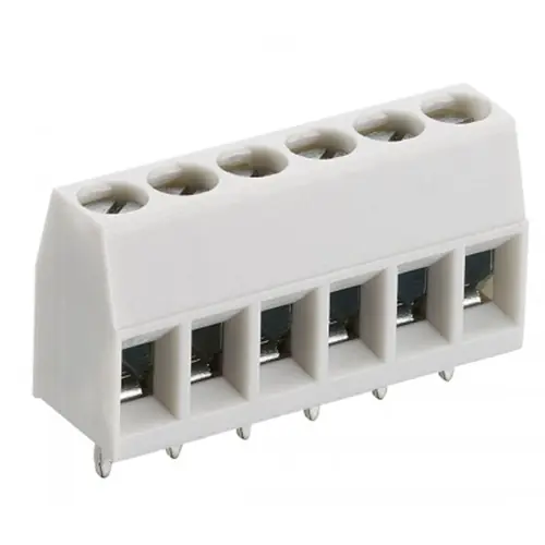 Preisknaller Leiterplattenklemme, 6-polig, RM 5 mm, 4,0 mm², 15 A, Schraubanschluss, hellgrau, KRE 06