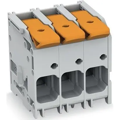 Leiterplattenklemme, 11-polig, RM 10 mm, 16 mm², 76 A, Push-in Käfigklemme, grau, 2616-1111/020-000 Ausverkauf