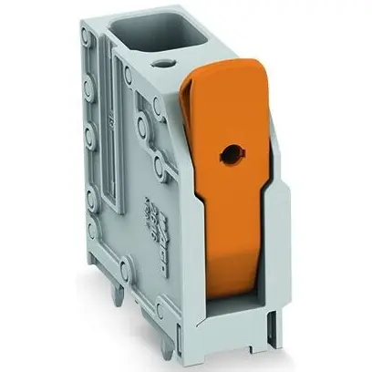 Leiterplattenklemme, 1-polig, RM 10 mm, 16 mm², 76 A, Push-in Käfigklemme, grau, 2616-3101 Top-Seller