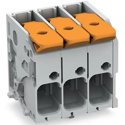 Preisreduziert Leiterplattenklemme, 2-polig, RM 7.5 mm, 6,0 mm², 41 A, Push-in Käfigklemme, grau, 2606-1102/000-006