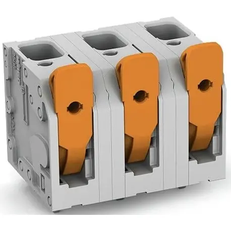 Leiterplattenklemme, 10-polig, RM 12.5 mm, 6,0 mm², 41 A, Push-in Käfigklemme, grau, 2606-3360 Sonderaktion