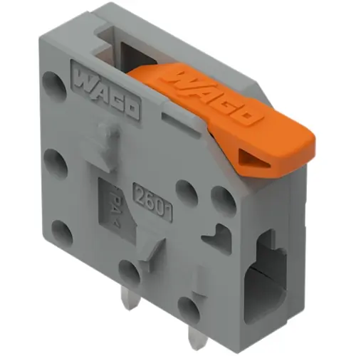 Leiterplattenklemme, 1-polig, RM 3.5 mm, 1,5 mm², 17.5 A, Push-in Käfigklemme, grau, 2601-1101 Neu