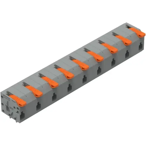 Gratis Versand Leiterplattenklemme, 9-polig, RM 11.5 mm, 1,5 mm², 17.5 A, Push-in Käfigklemme, grau, 2601-1509