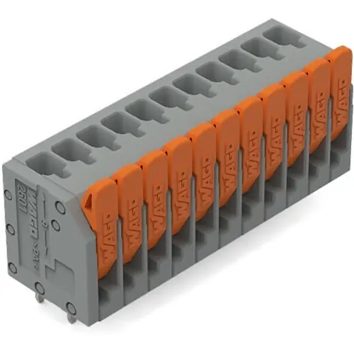 Zertifiziert Leiterplattenklemme, 11-polig, RM 3.5 mm, 1,5 mm², 17.5 A, Push-in Käfigklemme, grau, 2601-3111