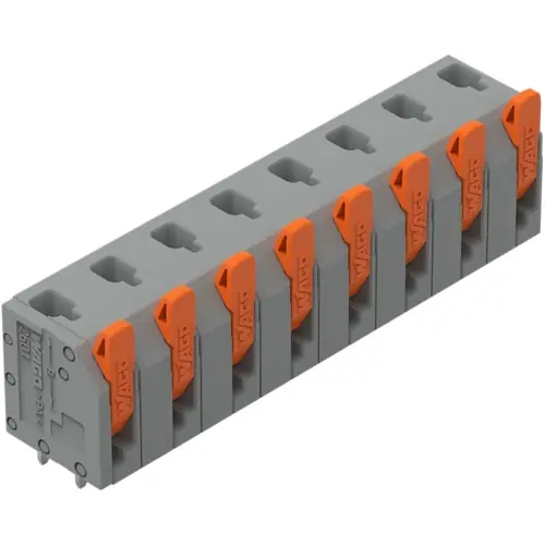 Nur Für Kurze Zeit Leiterplattenklemme, 8-polig, RM 7.5 mm, 1,5 mm², 17.5 A, Push-in Käfigklemme, grau, 2601-3308