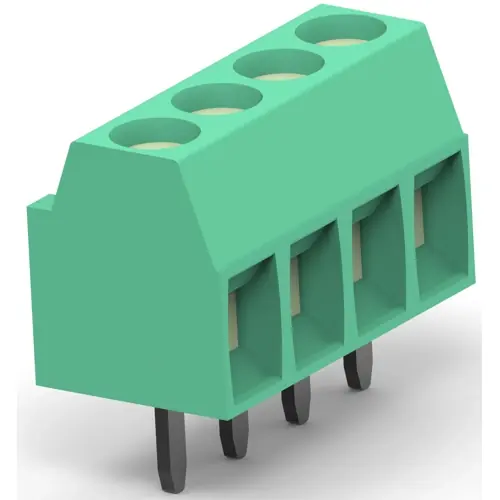 Leiterplattenklemme, 4-polig, RM 3.5 mm, 0,8-1,4 mm², 12 A, Schraubanschluss, grün, 1546551-4 Schneller Versand