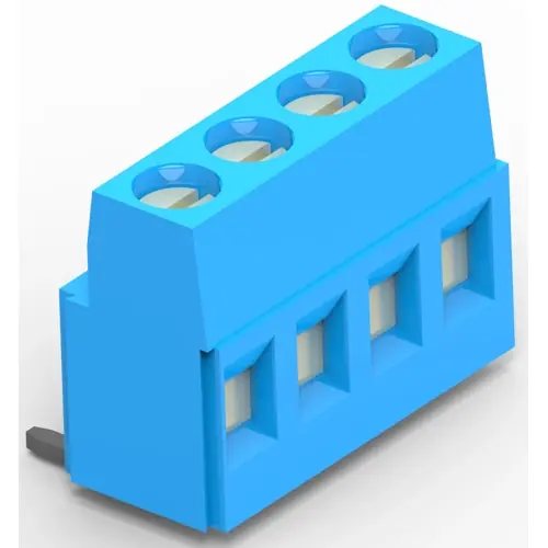 Leiterplattenklemme, 4-polig, RM 5 mm, 0,05-3,0 mm², 17.5 A, Schraubanschluss, blau, 796684-4 Direkt Vom Hersteller