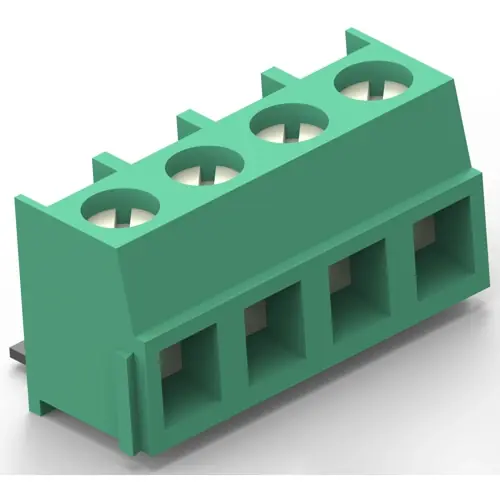 Leiterplattenklemme, 4-polig, RM 5 mm, 0,05-1,3 mm², 13.5 A, Schraubanschluss, grün, 284093-4 Nur Heute