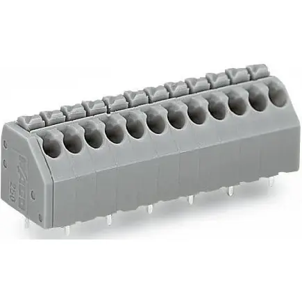 Leiterplattenklemme, 7-polig, RM 3.5 mm, 0,2-1,5 mm², 8 A, Push-in Käfigklemme, grau, 250-207 Top-Seller