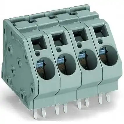 Leiterplattenklemme, 2-polig, RM 10 mm, 0,2-16 mm², 76 A, Käfigklemme, grau, 745-502/006-000 Meistverkauft