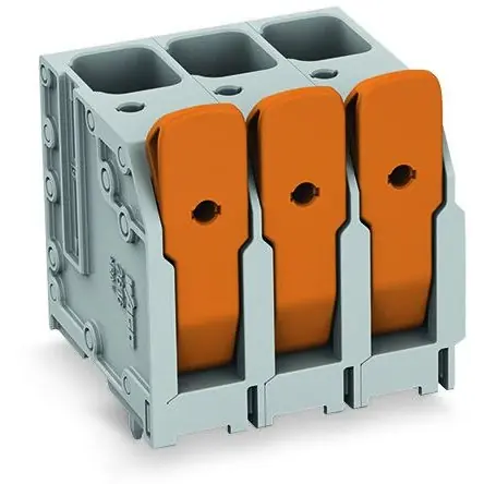 Leiterplattenklemme, 6-polig, RM 10 mm, 0,75-16 mm², 76 A, Push-in Käfigklemme, blau, 2616-3106/020-006 Preisreduziert