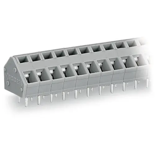 Kracherpreis Leiterplattenklemme, 6-polig, RM 5 mm, 0,08-2,5 mm², 16 A, Käfigklemme, lichtgrau, 236-406/332-009/999-950