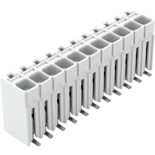 Leiterplattenklemme, 11-polig, RM 3.5 mm, 0,14-1,5 mm², 17.5 A, Push-in Käfigklemme, weiß, 2086-1111/700-650/997-607 Finale Aktion