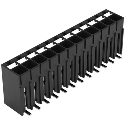Leiterplattenklemme, 12-polig, RM 3.5 mm, 0,14-1,5 mm², 17.5 A, Push-in Käfigklemme, schwarz, 2086-1112/700-000/997-607 Günstig