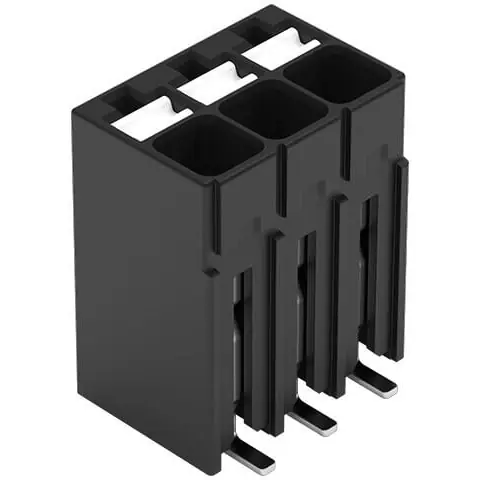 Leiterplattenklemme, 3-polig, RM 3.5 mm, 0,14-1,5 mm², 17.5 A, Push-in Käfigklemme, schwarz, 2086-1103/700-000/997-605 Heißes Angebot