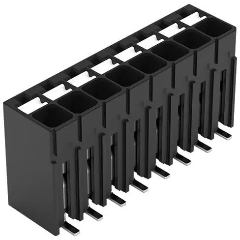 Markenware Leiterplattenklemme, 8-polig, RM 3.5 mm, 0,14-1,5 mm², 17.5 A, Push-in Käfigklemme, schwarz, 2086-1108/700-000/997-607