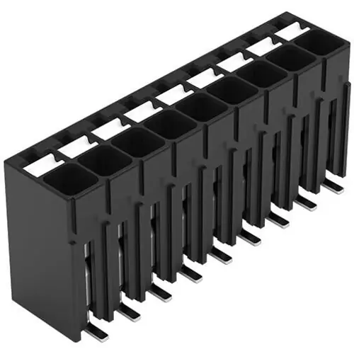 Saisonangebot Leiterplattenklemme, 9-polig, RM 3.5 mm, 0,14-1,5 mm², 17.5 A, Push-in Käfigklemme, schwarz, 2086-1109/700-000/997-607