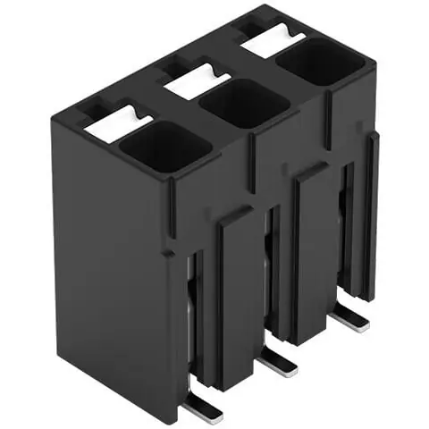 Heißes Angebot Leiterplattenklemme, 3-polig, RM 5 mm, 0,14-1,5 mm², 17.5 A, Push-in Käfigklemme, schwarz, 2086-3103/700-000/997-605