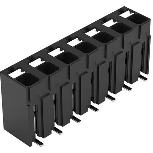 Leiterplattenklemme, 7-polig, RM 5 mm, 0,14-1,5 mm², 17.5 A, Push-in Käfigklemme, schwarz, 2086-3107/700-000/997-607 Finale Aktion