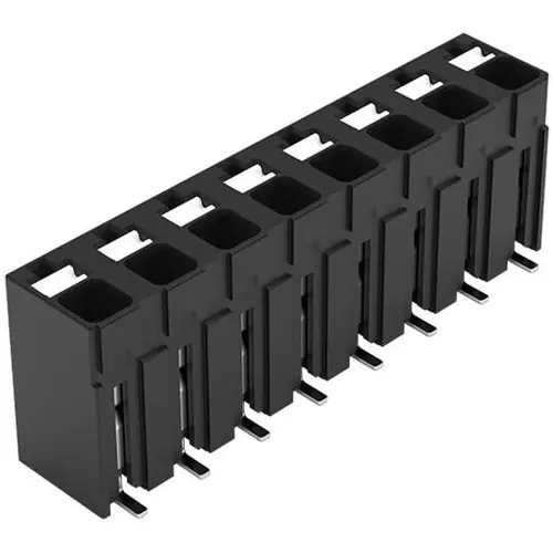 Sonderaktion Leiterplattenklemme, 8-polig, RM 5 mm, 0,14-1,5 mm², 17.5 A, Push-in Käfigklemme, schwarz, 2086-3108/700-000/997-607