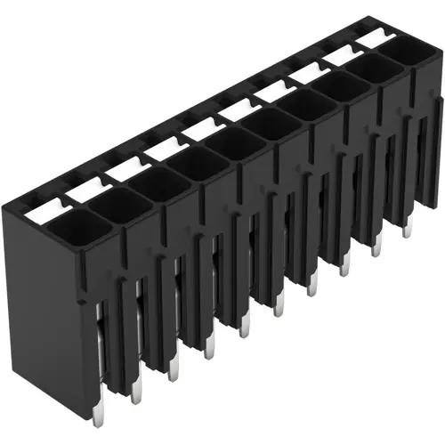 Leiterplattenklemme, 10-polig, RM 3.5 mm, 0,14-1,5 mm², 17.5 A, Push-in Käfigklemme, schwarz, 2086-1110 Sonderaktion