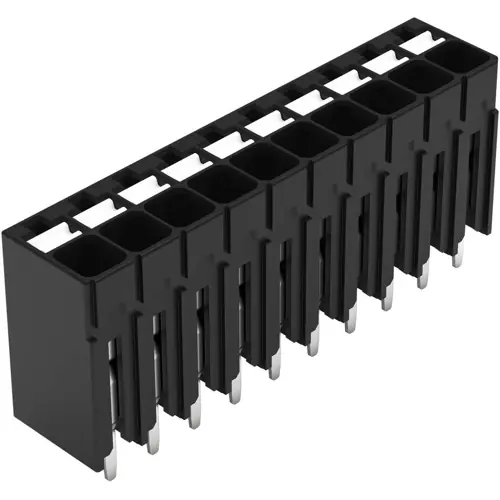 Gratis Versand Leiterplattenklemme, 10-polig, RM 3.5 mm, 0,14-1,5 mm², 17.5 A, Push-in Käfigklemme, schwarz, 2086-1110/300-000