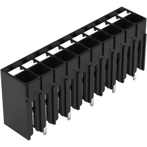 Leiterplattenklemme, 10-polig, RM 3.5 mm, 0,14-1,5 mm², 17.5 A, Push-in Käfigklemme, schwarz, 2086-1130/300-000 Jetzt Bestellen
