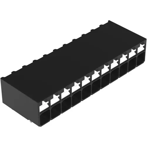 Wochenendangebot Leiterplattenklemme, 11-polig, RM 3.5 mm, 0,14-1,5 mm², 17.5 A, Push-in Käfigklemme, schwarz, 2086-1211