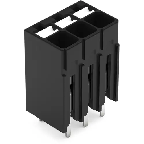 Leiterplattenklemme, 3-polig, RM 3.5 mm, 0,14-1,5 mm², 17.5 A, Push-in Käfigklemme, schwarz, 2086-1103 Begrenztes Angebot