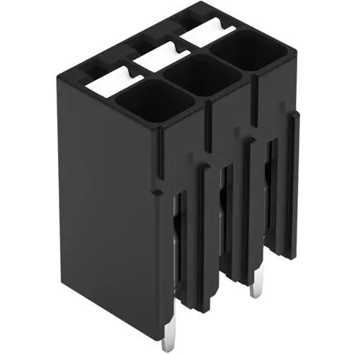 Sonderaktion Leiterplattenklemme, 3-polig, RM 3.5 mm, 0,14-1,5 mm², 17.5 A, Push-in Käfigklemme, schwarz, 2086-1123