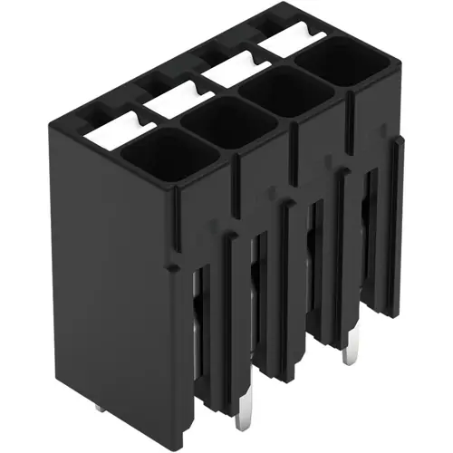Schnäppchen Leiterplattenklemme, 4-polig, RM 3.5 mm, 0,14-1,5 mm², 17.5 A, Push-in Käfigklemme, schwarz, 2086-1124/300-000