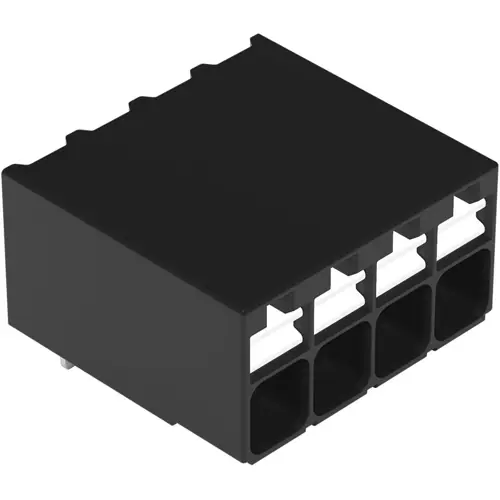 Leiterplattenklemme, 4-polig, RM 3.5 mm, 0,14-1,5 mm², 17.5 A, Push-in Käfigklemme, schwarz, 2086-1224/300-000 Sichere Zahlung