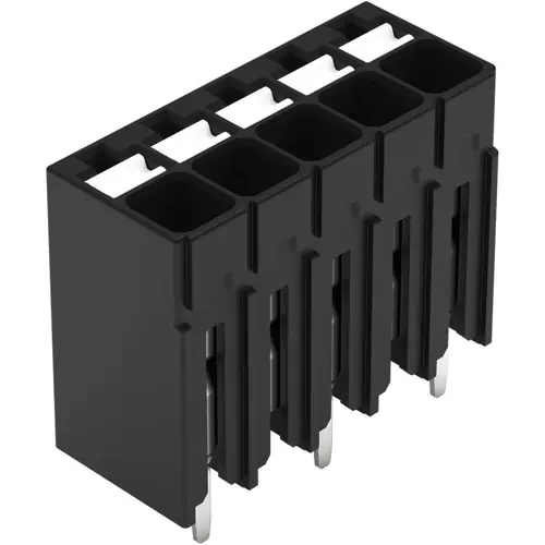 Leiterplattenklemme, 5-polig, RM 3.5 mm, 0,14-1,5 mm², 17.5 A, Push-in Käfigklemme, schwarz, 2086-1125 Preis Gesenkt