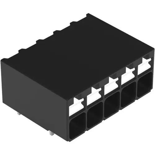 Jetzt Bestellen Leiterplattenklemme, 5-polig, RM 3.5 mm, 0,14-1,5 mm², 17.5 A, Push-in Käfigklemme, schwarz, 2086-1205