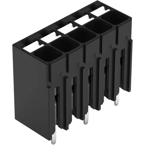 Leiterplattenklemme, 5-polig, RM 3.5 mm, 0,14-1,5 mm², 17.5 A, Push-in Käfigklemme, schwarz, 2086-1125/300-000 Direktkauf