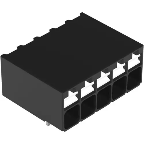 Leiterplattenklemme, 5-polig, RM 3.5 mm, 0,14-1,5 mm², 17.5 A, Push-in Käfigklemme, schwarz, 2086-1225/300-000 Kostenloser Rückversand