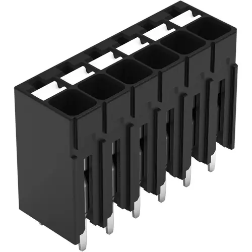 Beliebt Leiterplattenklemme, 6-polig, RM 3.5 mm, 0,14-1,5 mm², 17.5 A, Push-in Käfigklemme, schwarz, 2086-1106