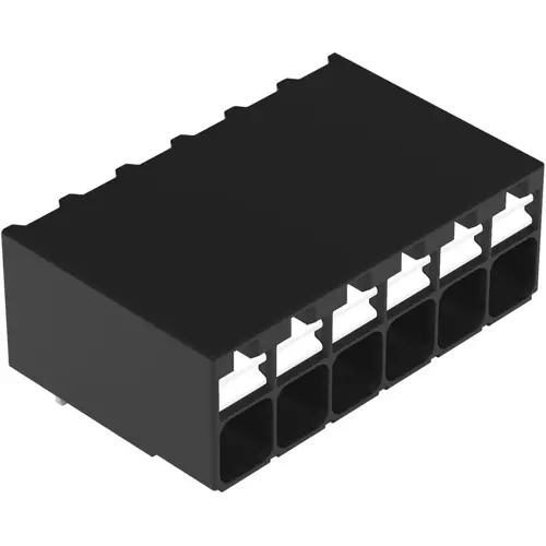Leiterplattenklemme, 6-polig, RM 3.5 mm, 0,14-1,5 mm², 17.5 A, Push-in Käfigklemme, schwarz, 2086-1226 Billig