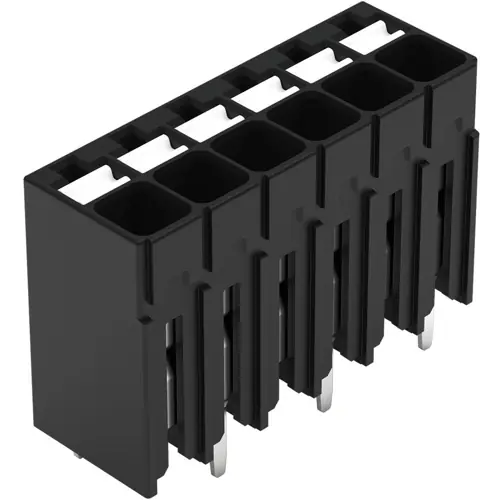 Ausverkauf Leiterplattenklemme, 6-polig, RM 3.5 mm, 0,14-1,5 mm², 17.5 A, Push-in Käfigklemme, schwarz, 2086-1126/300-000
