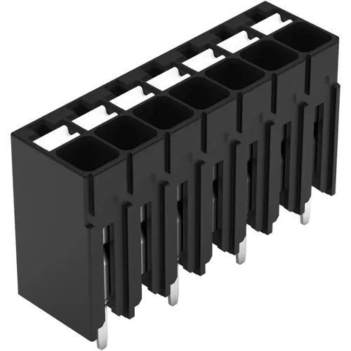 Leiterplattenklemme, 7-polig, RM 3.5 mm, 0,14-1,5 mm², 17.5 A, Push-in Käfigklemme, schwarz, 2086-1127/300-000 Knallerangebot